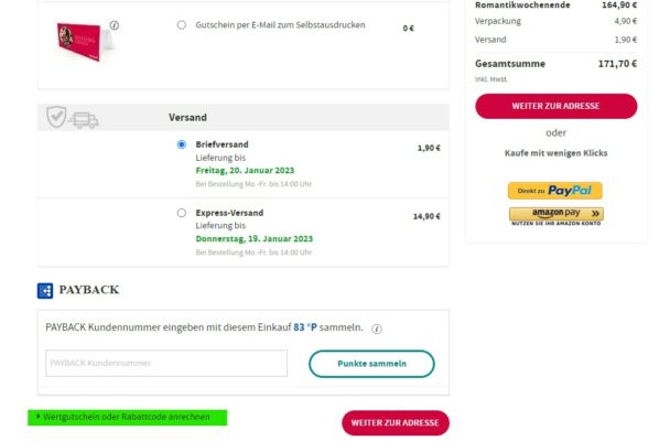 Gutschein einlösen mydays. Das Gutscheinfeld haben wir für Euch grün hinterlegt - denkt daran für Payback cashback bei der Buchung Eure kundennummer anzugeben.