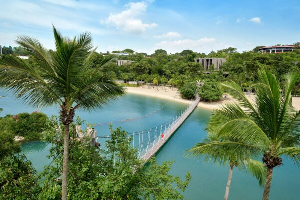 Sentosa Siloso Brücke Floating Bridge Palawan Beach