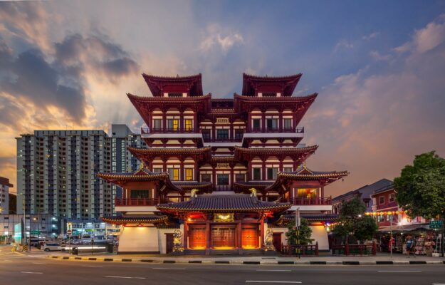 Singapur der Buddha Relic Tooth Temple in Chinatown