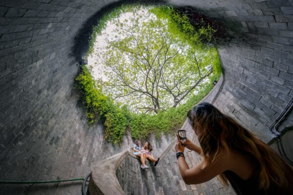 Singapur Fort Canning Tree Tunnel Wendeltreppe Fotos