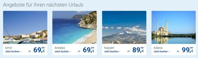 SunExpress Angebote türkei