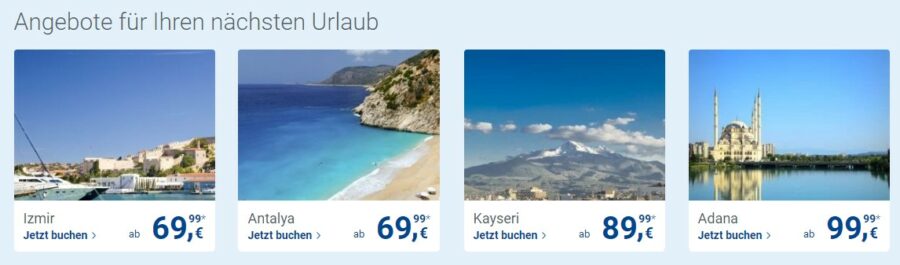 SunExpress Gutschein: Flüge ab 60€ | Juli 2024