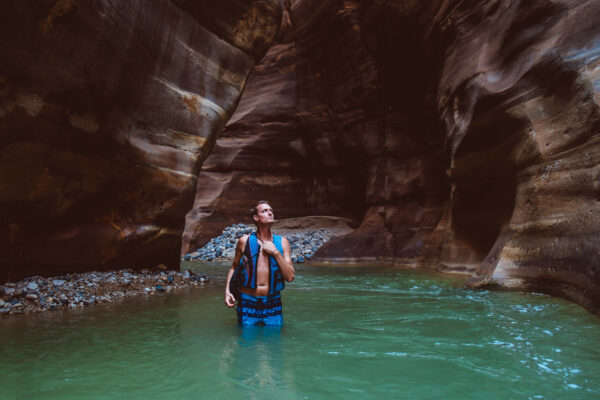 Canyoning Wandern im Wadi Mujib am Toten Meer in Jordanien