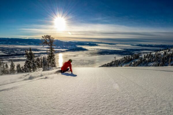 USA Wyoming Skifahrer Jackson Hole