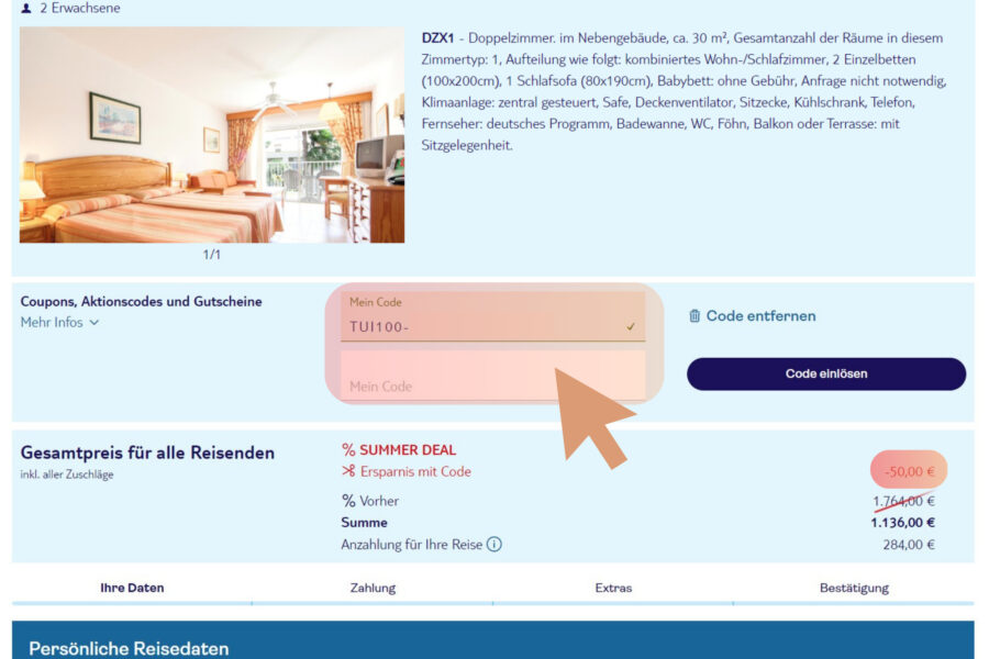 120€ TUI Gutscheincode & Reise ab 60 2024