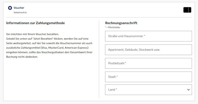 Brussels Airlines Voucher Codes können hier im letzten Schriftt der Buchung bei den Zahlungsmethoden eingelöst werden.