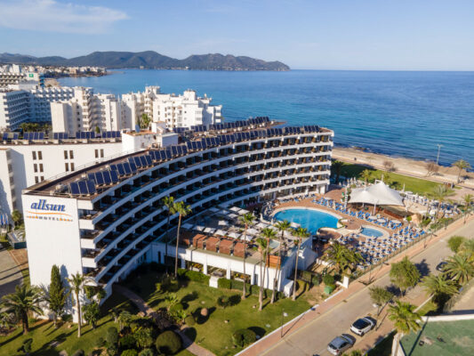 allsun Hotel Sumba Cala Millor Mallorca von Oben, Pools & Kinderpool