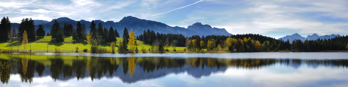 deutschland bayerischer wald see panorama