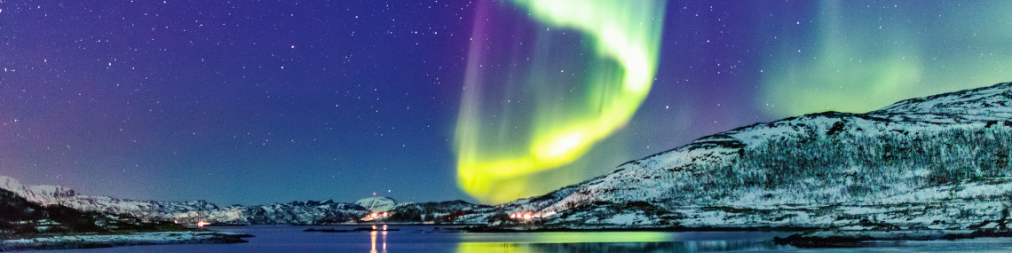 norwegen aurora borealis panormama