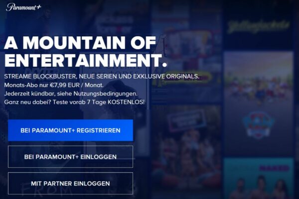 Paramount+ Gutschein Startseite