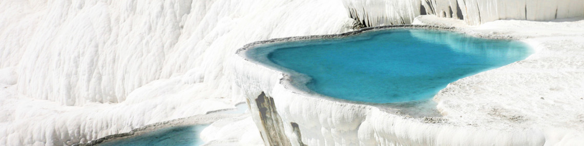 tuerkei pamukkale natuerliche travertine panorama