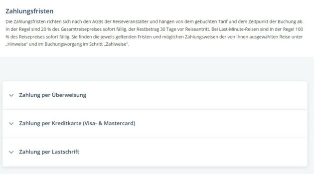 Zahlweisen Seereisedienst
