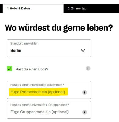 The Social Hub Code Promocode für Studentenunterkünfte einlösen