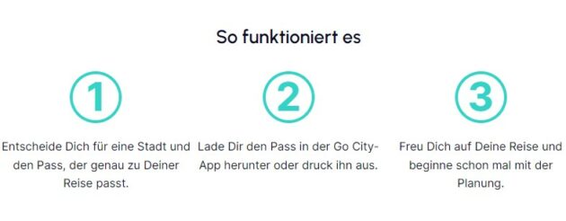 GoCity Gutschein 2023 Statd auswählen, Pass aussuchen und Pass in der App herunterladen