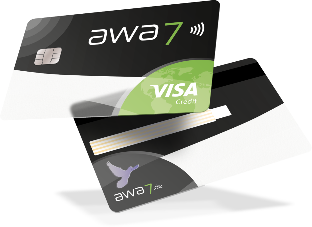 awa7 Kreditkarte Front Back 2023