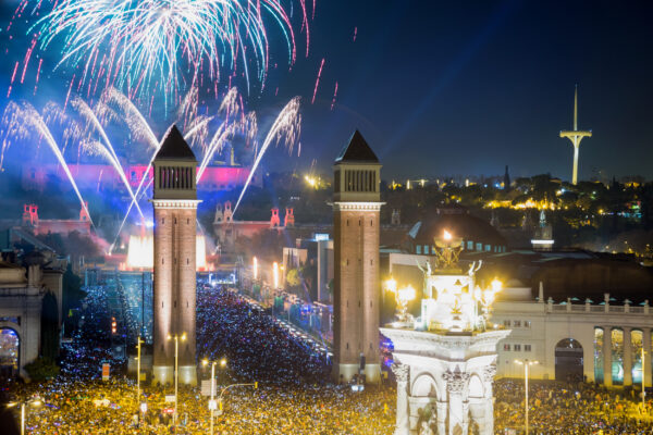 Silvester Barcelona Plaza Espana