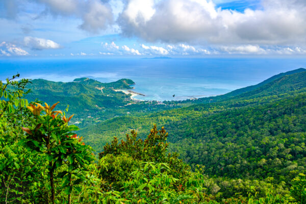 Landscape Sea and Sky View on Khao Ra Mountain in Thailand