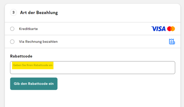 So findet Ihr das Gutscheinfeld für den SONNE UND STRAND Rabattcode.