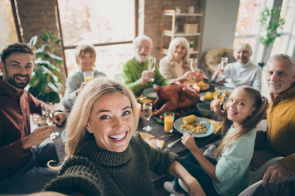 Familie mit Kindern Feiern Fotos machen