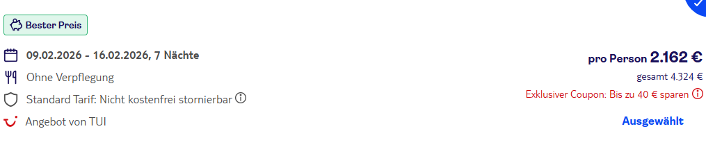 Naples Kombi Angebot