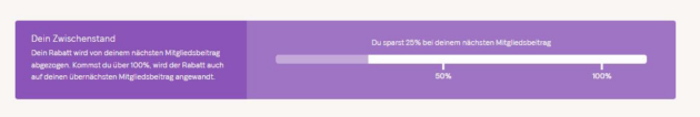 Den gesammelten Rabatt aus der Freundschaftswerbung könnt Ihr in Eurem Gymondo Konto einsehen.