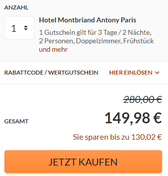 Paris Hotelangebot