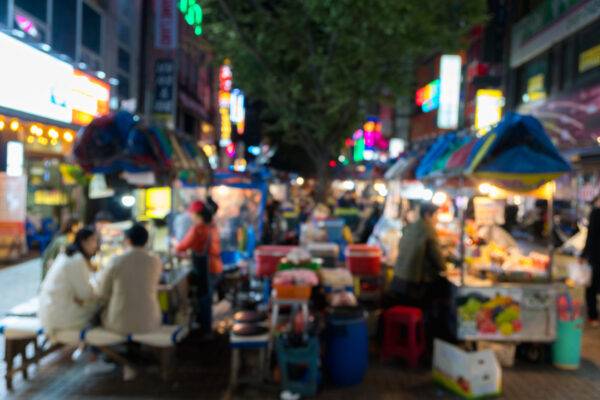Südkorea Busan Nachtmarkt