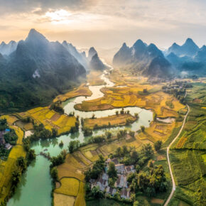 Vietnam Cao Bang Landschaft