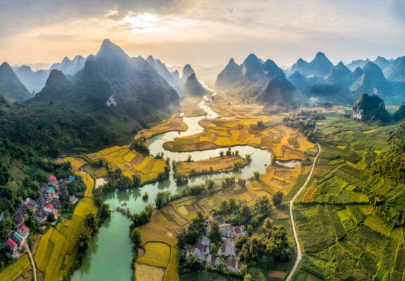 Vietnam Cao Bang Landschaft