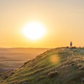 Kanada Saskatchewan Prärie Sonnenuntergang