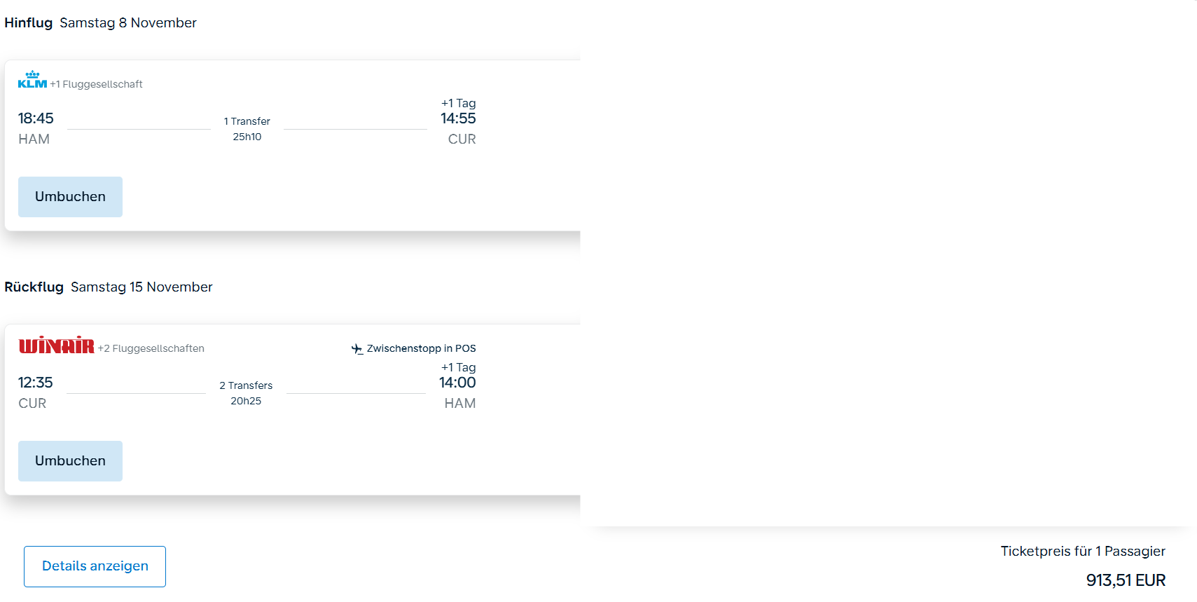 Karibik Flug Angebot