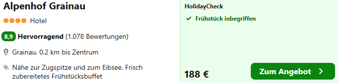 Eibsee Deutschland Angebot