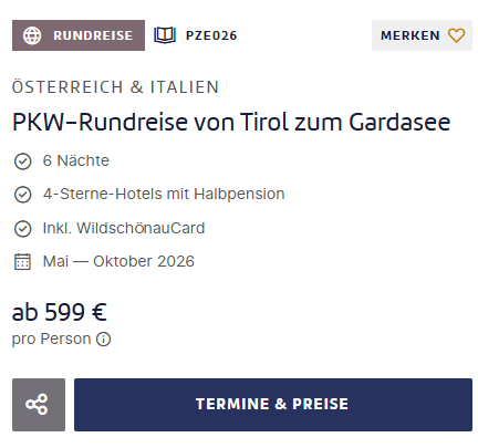 PKW-Rundreise Angebot