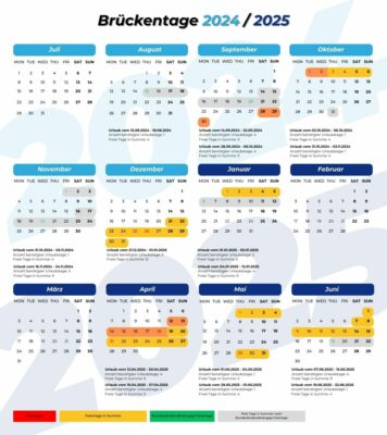 Brückentage 2025: So holt Ihr die meisten Urlaubstage raus