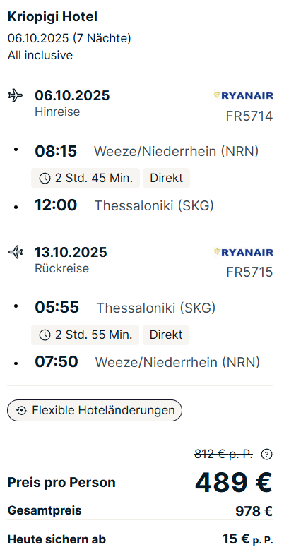 Griechenland Reise Angebot