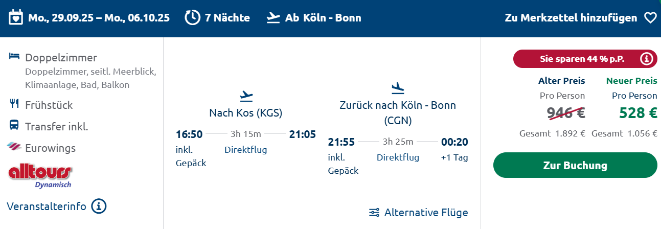 Kos Reise Angebot