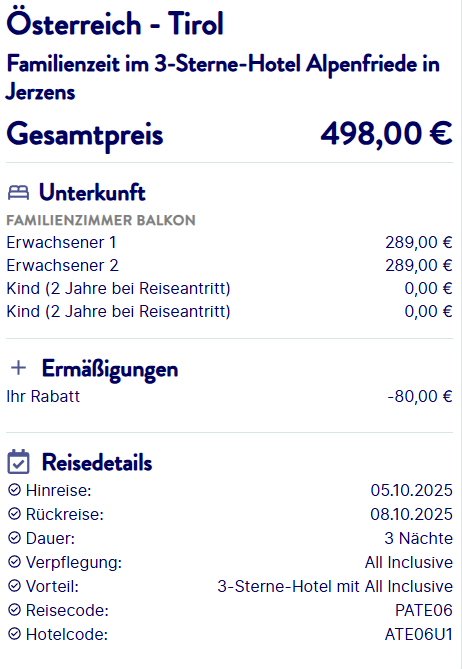 Tirol Hotel Angebot