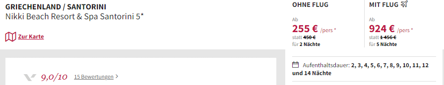 Luxus auf Santorini: 6 Tage im sehr guten 5* Hotel mit Frühstück, Flug ...