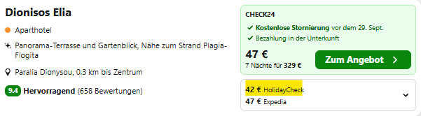 Griechenland Hotel Angebot