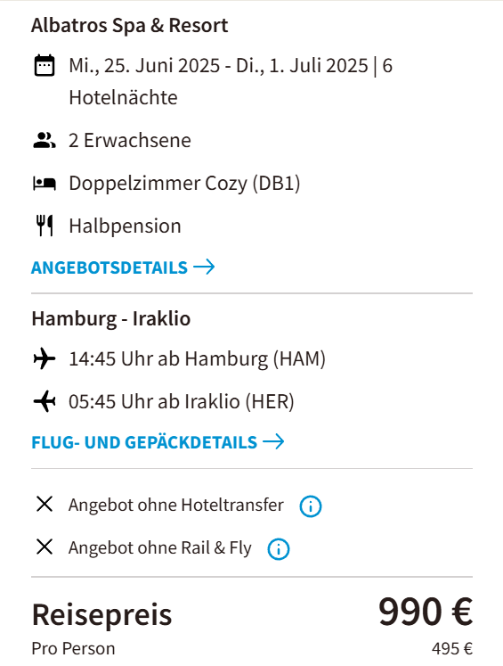 Kreta Reise Angebot