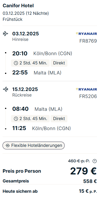 Malta Reise Angebot