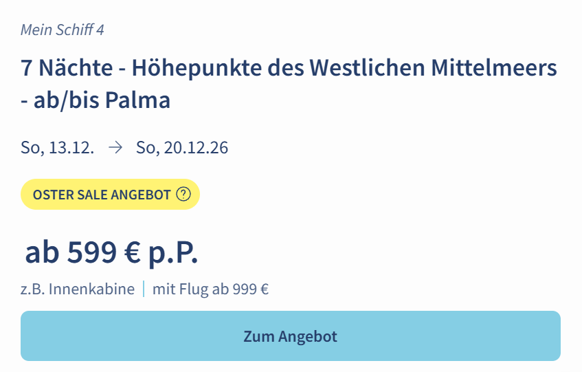 Mittelmeer Kreuzfahrt