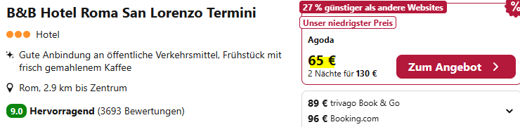 Rom Kombi Angebot