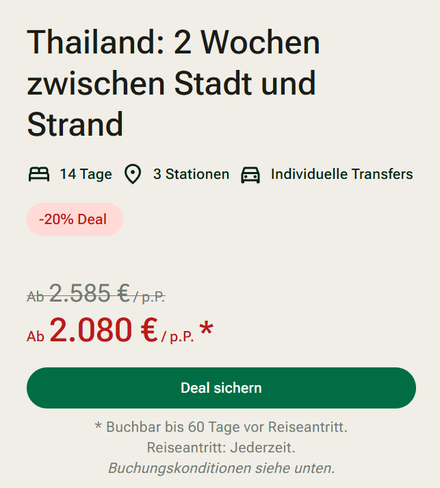 Thailand Reise Angebot