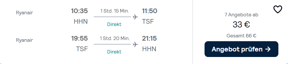 Venedig Flug Angebot