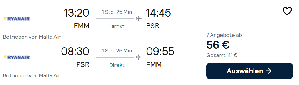 Italien Flug Angebot