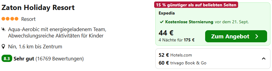 Kroatien Hotel Angebot