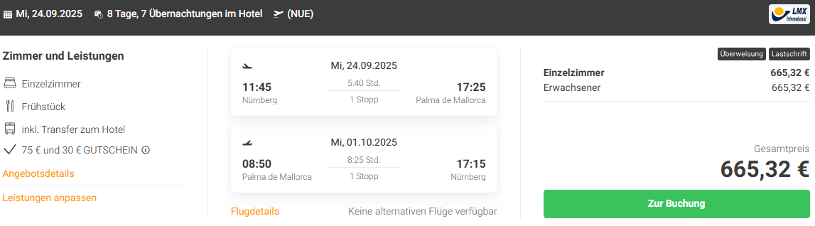 Mallorca Pauschal Angebot