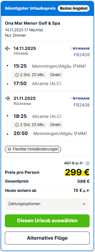 spanien pauschalangebot