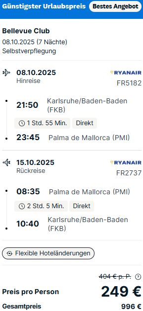 Mallorca Pauschal Angebot